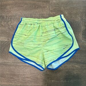 Nike Green and Blue Athletic Shorts